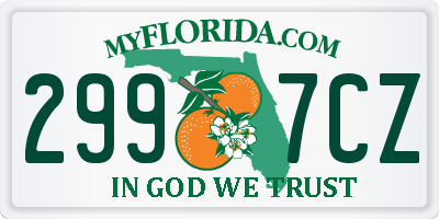 FL license plate 2997CZ