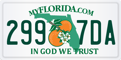 FL license plate 2997DA