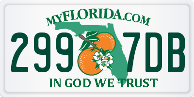 FL license plate 2997DB