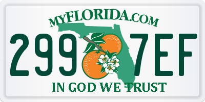 FL license plate 2997EF