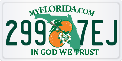 FL license plate 2997EJ