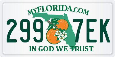 FL license plate 2997EK