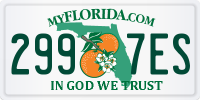 FL license plate 2997ES