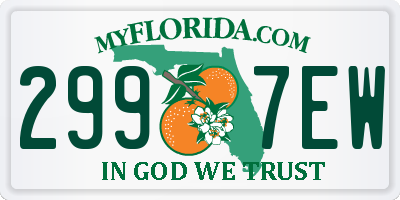 FL license plate 2997EW