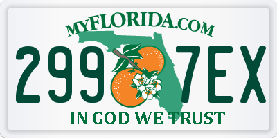 FL license plate 2997EX