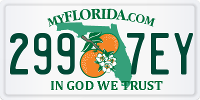 FL license plate 2997EY