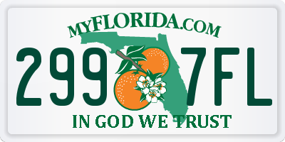 FL license plate 2997FL
