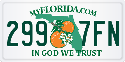 FL license plate 2997FN
