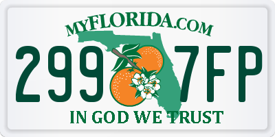 FL license plate 2997FP