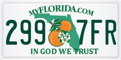 FL license plate 2997FR