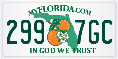 FL license plate 2997GC