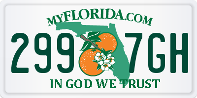 FL license plate 2997GH