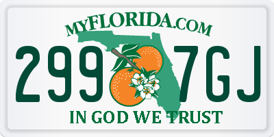 FL license plate 2997GJ