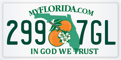 FL license plate 2997GL