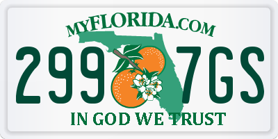 FL license plate 2997GS