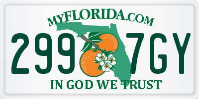 FL license plate 2997GY