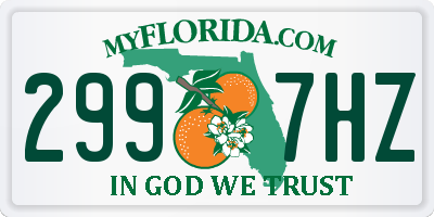 FL license plate 2997HZ
