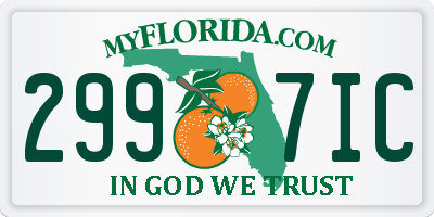 FL license plate 2997IC