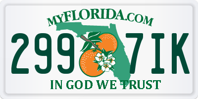 FL license plate 2997IK