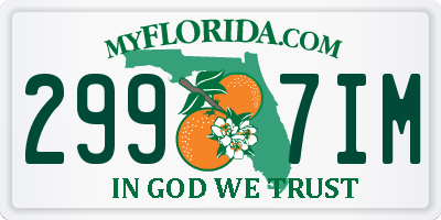 FL license plate 2997IM