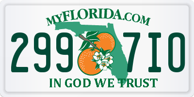 FL license plate 2997IO
