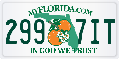 FL license plate 2997IT