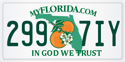 FL license plate 2997IY