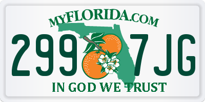 FL license plate 2997JG