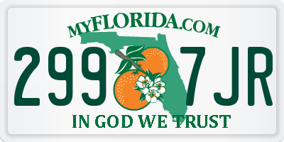 FL license plate 2997JR
