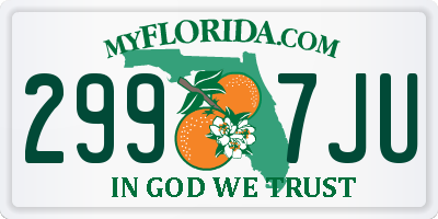 FL license plate 2997JU