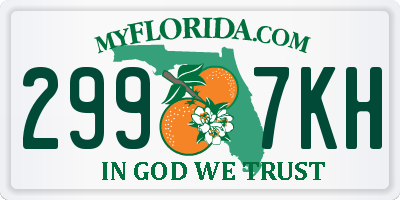FL license plate 2997KH