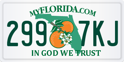 FL license plate 2997KJ