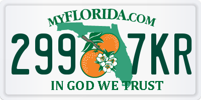 FL license plate 2997KR
