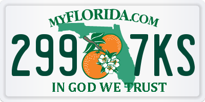 FL license plate 2997KS