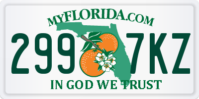 FL license plate 2997KZ