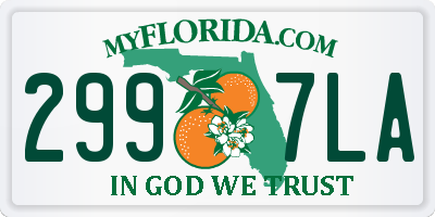 FL license plate 2997LA