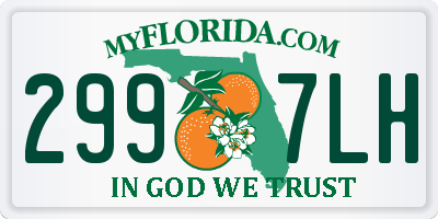 FL license plate 2997LH