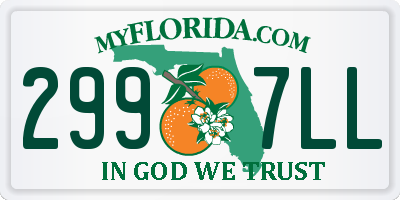 FL license plate 2997LL