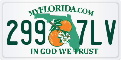 FL license plate 2997LV