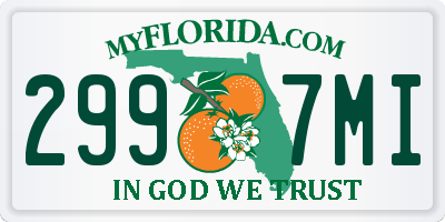 FL license plate 2997MI
