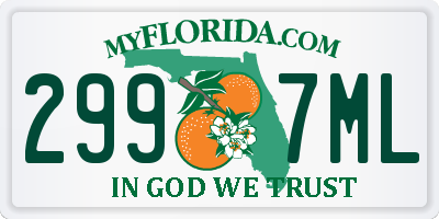 FL license plate 2997ML