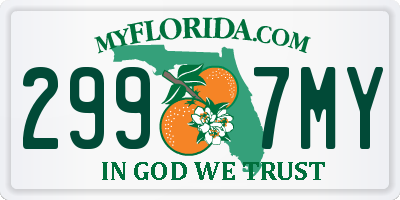 FL license plate 2997MY
