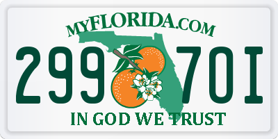 FL license plate 2997OI