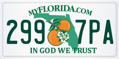 FL license plate 2997PA