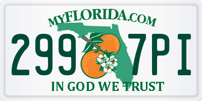 FL license plate 2997PI