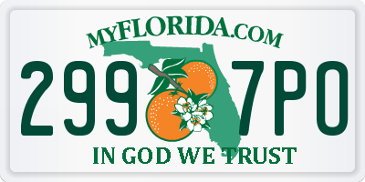 FL license plate 2997PO
