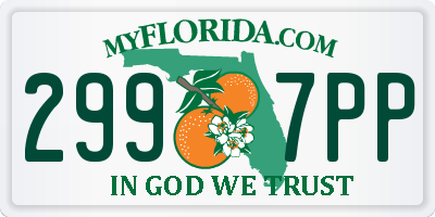 FL license plate 2997PP