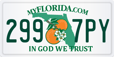 FL license plate 2997PY