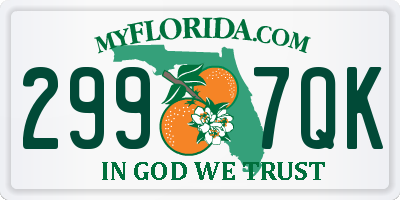 FL license plate 2997QK