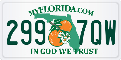 FL license plate 2997QW